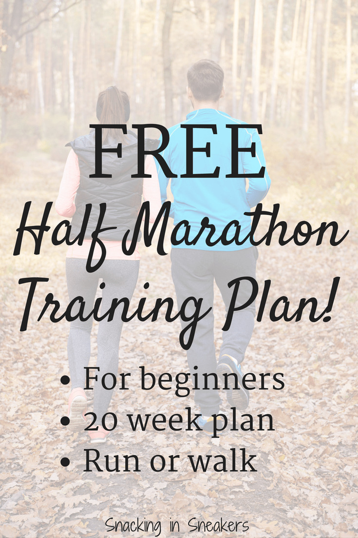 Reductor manzana a nombre de 20 Week Half Marathon Training Schedule for Beginners - Snacking in Sneakers