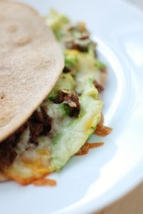 Ground Beef Quesadillas - Snacking in Sneakers