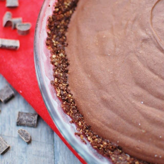 Easy Vegan Chocolate Pie {With a Secret Ingredient!} Snacking in Sneakers