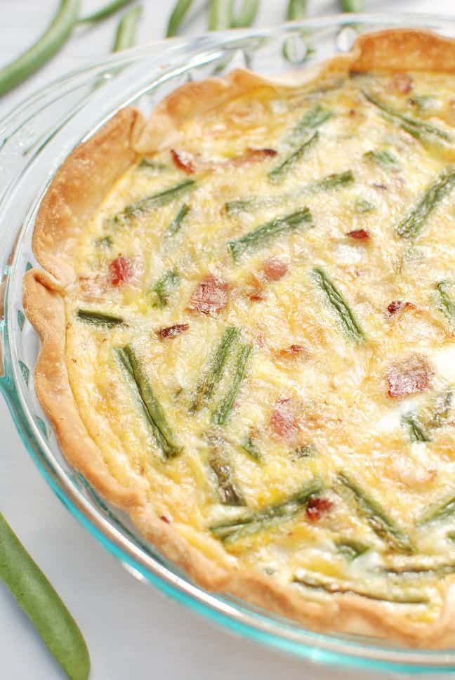 Green Bean Quiche - Snacking in Sneakers