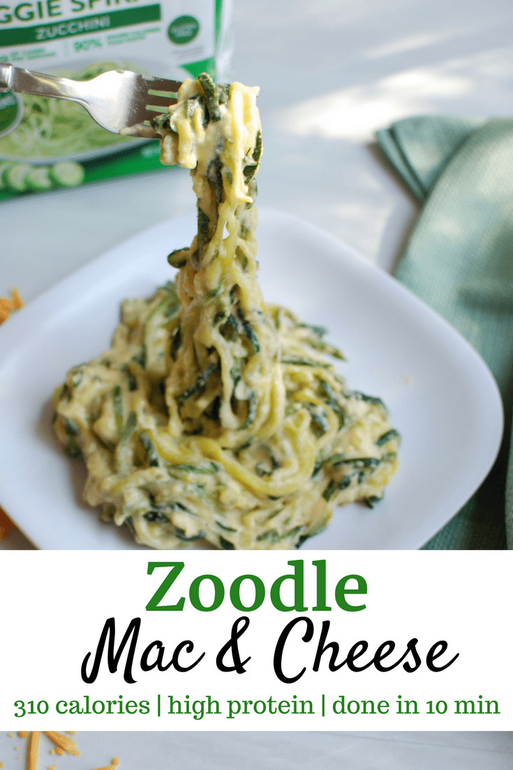 Zoodle Mac And Cheese Low Calorie Done In 10 Minutes