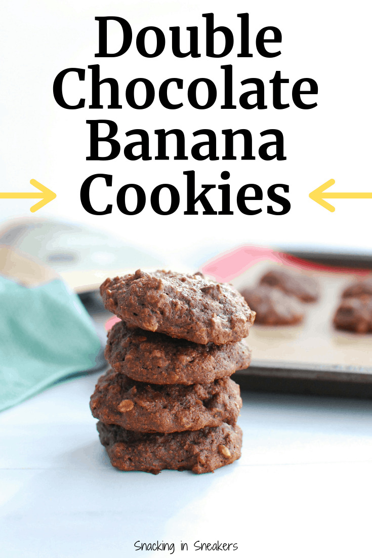 100-Calorie Double Chocolate Banana Cookies - Snacking in Sneakers
