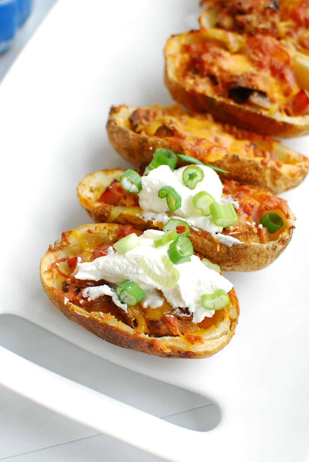 Loaded Air Fryer Potato Skins Snacking In Sneakers