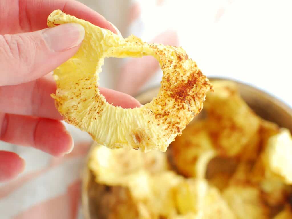 air-fryer-dehydrated-pineapple-snacking-in-sneakers