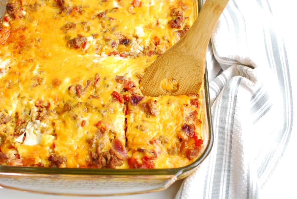 Taco Breakfast Casserole - Snacking in Sneakers