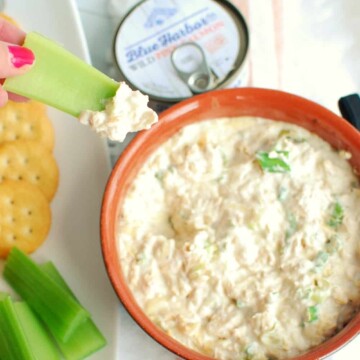 Easy Canned Salmon Dip - Snacking in Sneakers