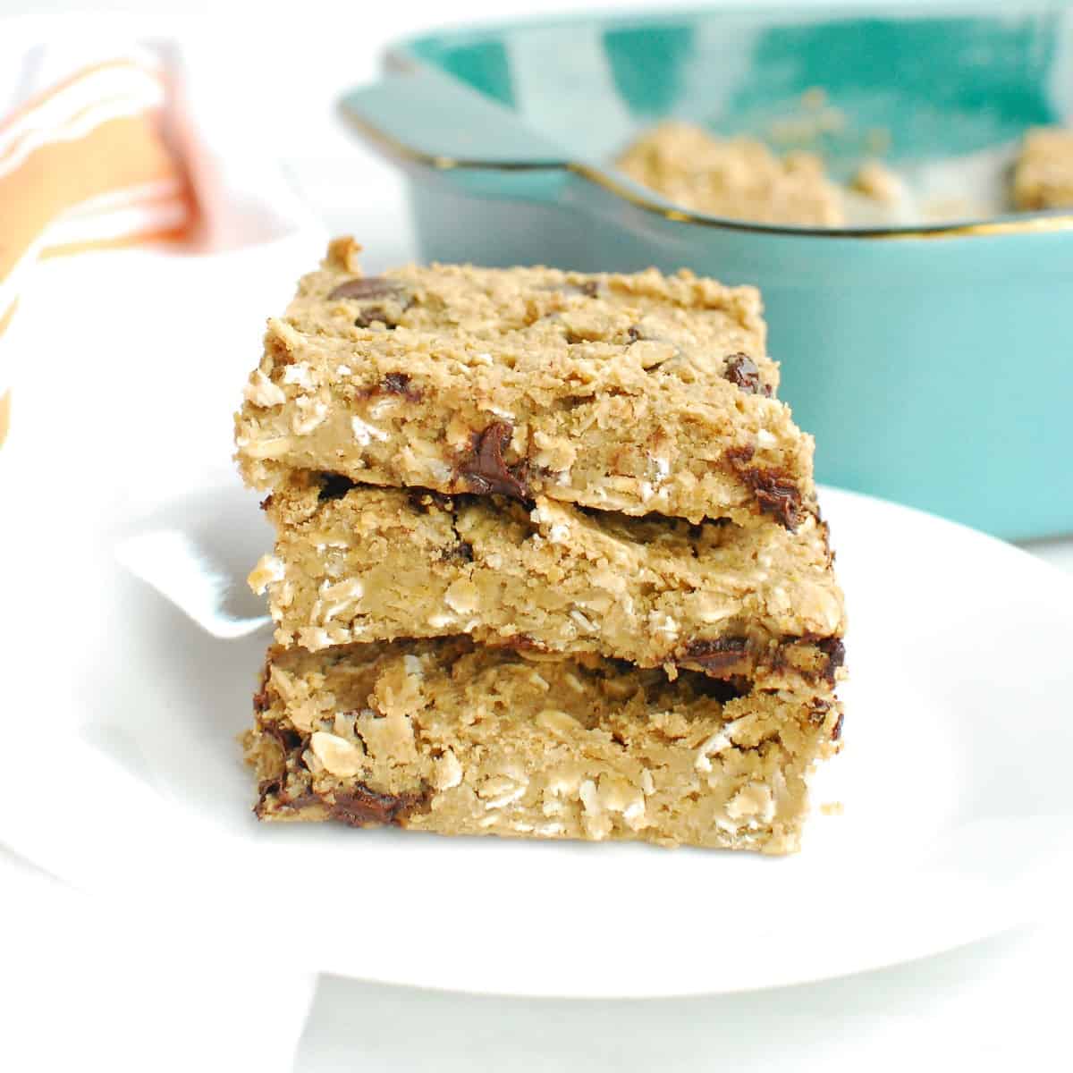 Healthy Gluten Free Chocolate Chip Oatmeal Bars