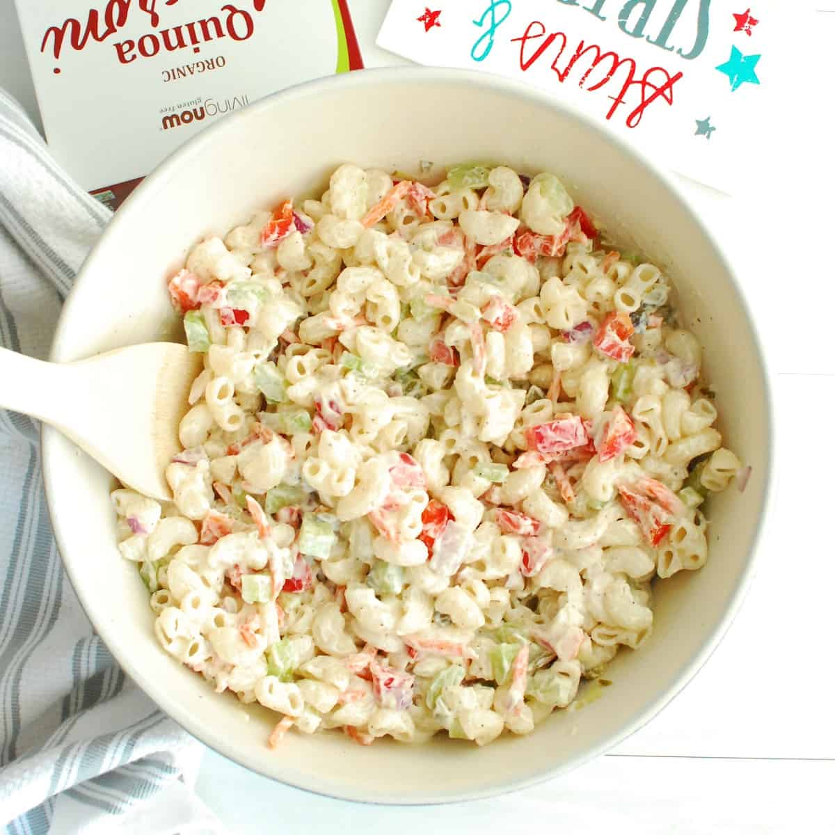 Greek Yogurt Macaroni Salad Gluten Free Snacking In Sneakers